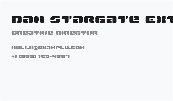 Dan Stargate Extra-expanded Business Card
