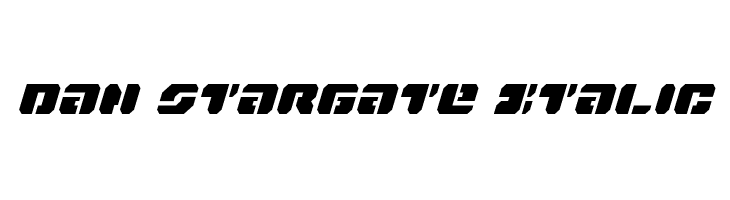Dan Stargate Italic  Скачать бесплатные шрифты