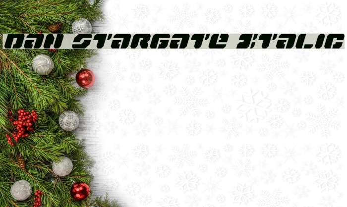 Dan Stargate Italic Font examples
