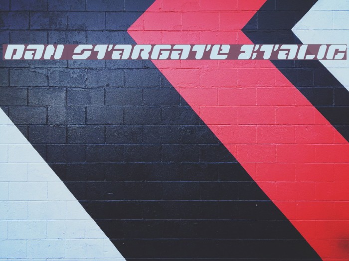 Dan Stargate Italic Font examples