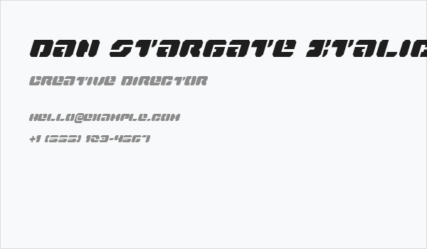 Dan Stargate Italic Business Card