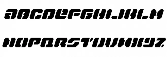 Dan Stargate Italic フォント 小文字