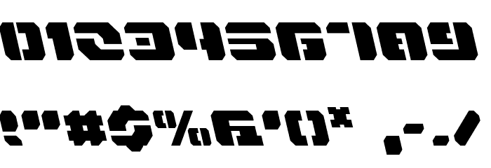 Dan Stargate Leftalic Font OTHER CHARS