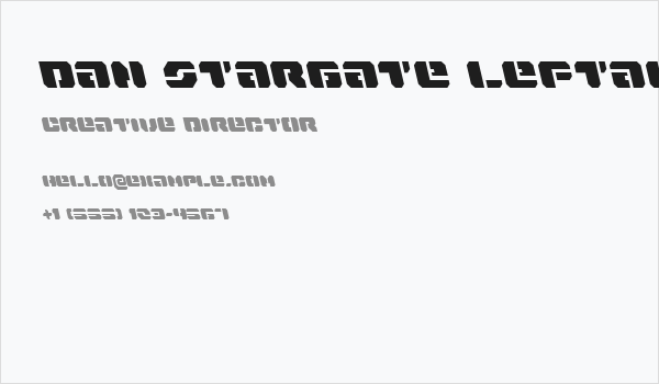 Dan Stargate Leftalic Business Card