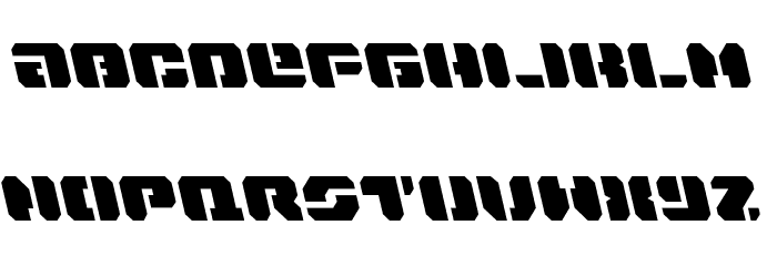 Dan Stargate Leftalic Font LOWERCASE