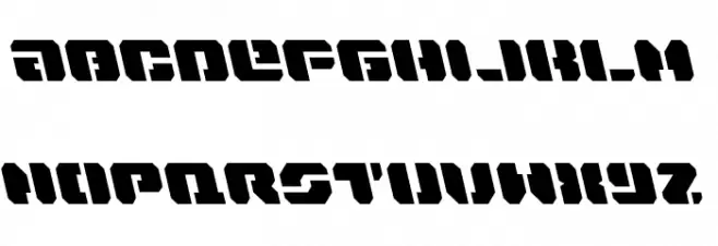 Dan Stargate Leftalic Font LOWERCASE