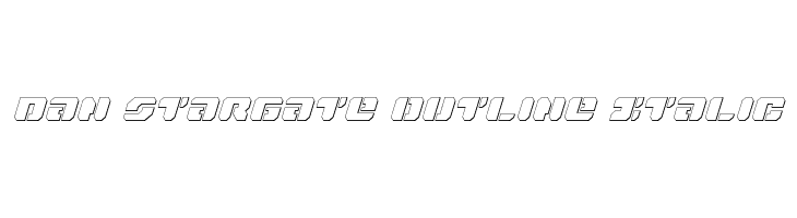 Dan Stargate Outline Italic  Frei Schriftart Herunterladen