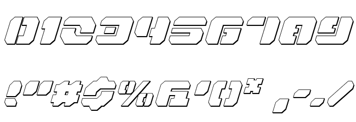 Dan Stargate Outline Italic Font OTHER CHARS