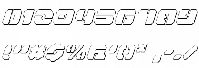 Dan Stargate Outline Italic Font OTHER CHARS