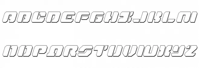 Dan Stargate Outline Italic フォント 大文字