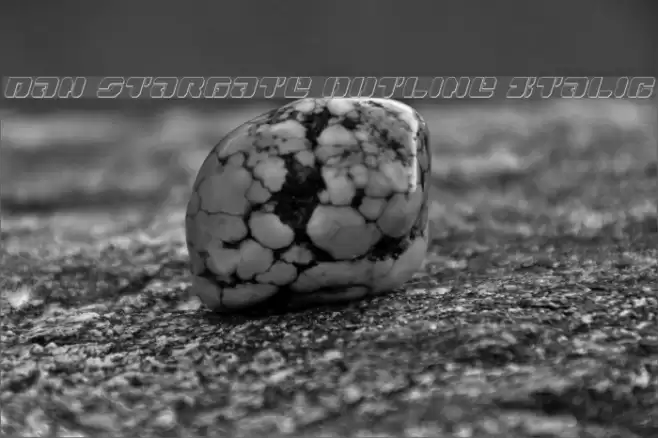 Dan Stargate Outline Italic Font examples