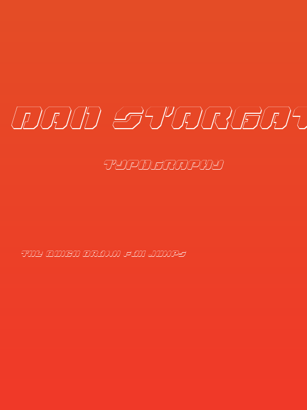 Dan Stargate Outline Italic Poster