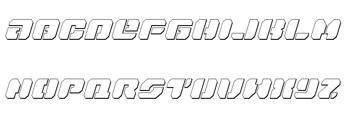 Dan Stargate Outline Italic Font LOWERCASE