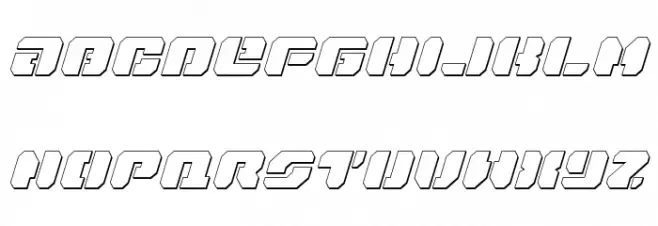 Dan Stargate Outline Italic Schriftart Kleinbuchstaben