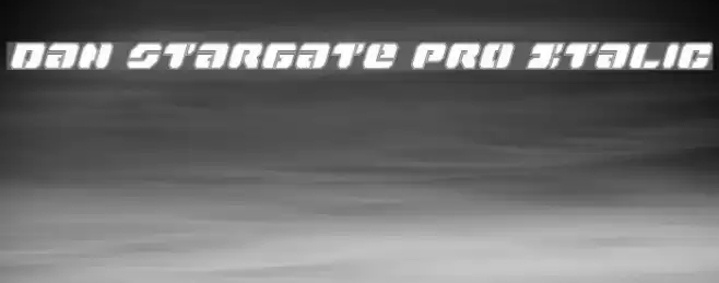 Dan Stargate Pro Italic Font examples