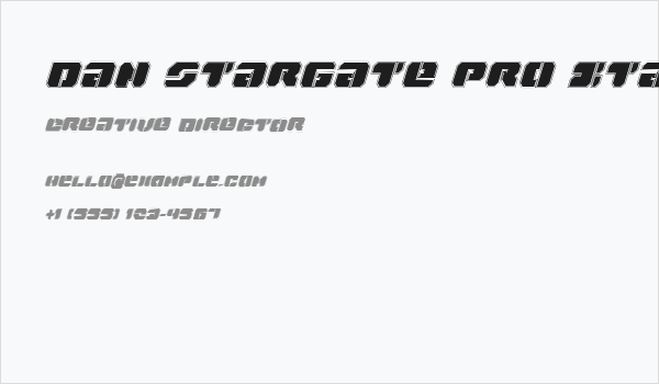 Dan Stargate Pro Italic Business Card