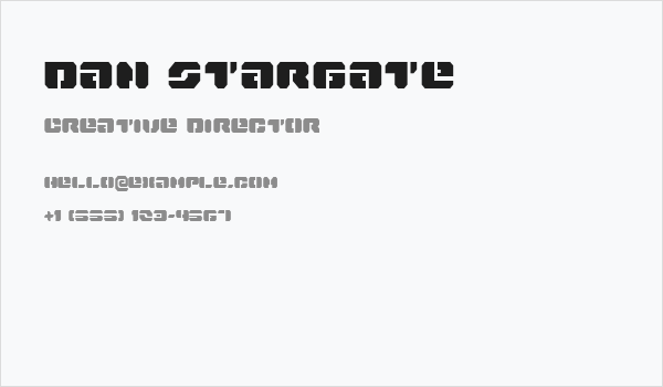 Dan Stargate Business Card