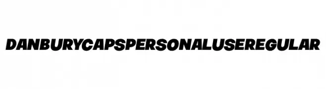 Danbury Caps PERSONAL USE Regular  font caratteri gratis