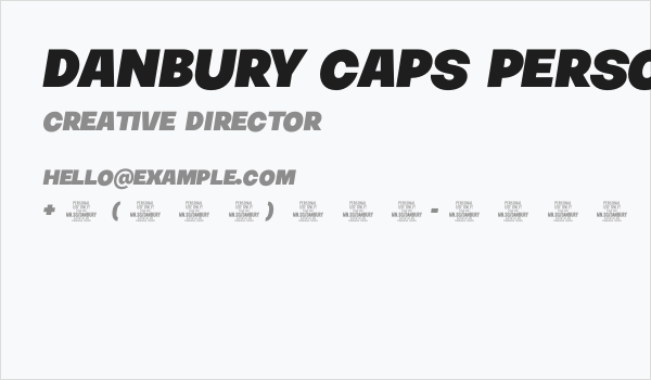 Danbury Caps PERSONAL USE Regular Business Card