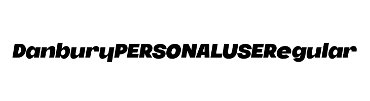 Danbury PERSONAL USE Regular  フリーフォントのダウンロード