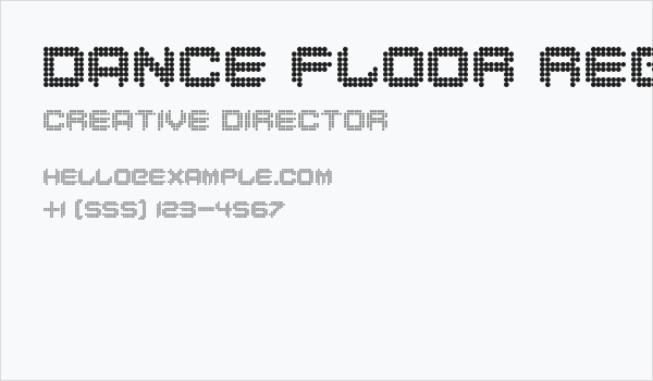 Dance Floor Regular Business Card