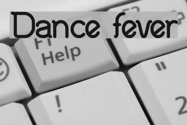 Dance fever Font examples