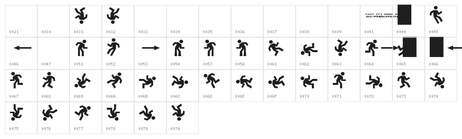 DanceFloor eXit Character Map