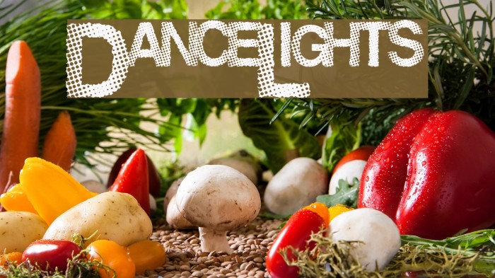 DanceLights Font examples