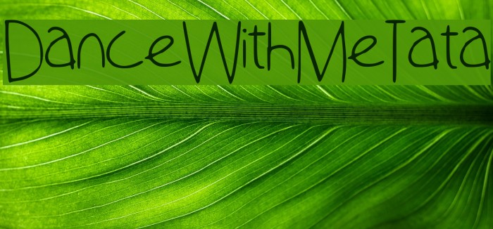 Dance_With_Me_Tata Font examples