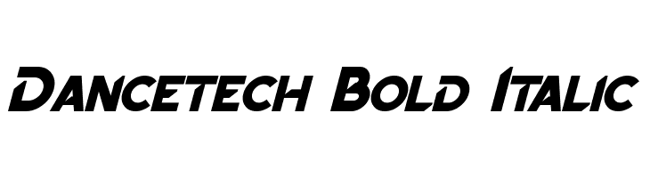 Dancetech Bold Italic Font