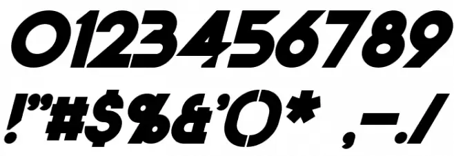 Dancetech Bold Italic Font OTHER CHARS