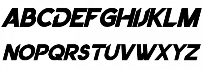 Dancetech Bold Italic फ़ॉन्ट अपरकेस