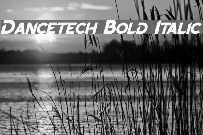 Dancetech Bold Italic Font examples