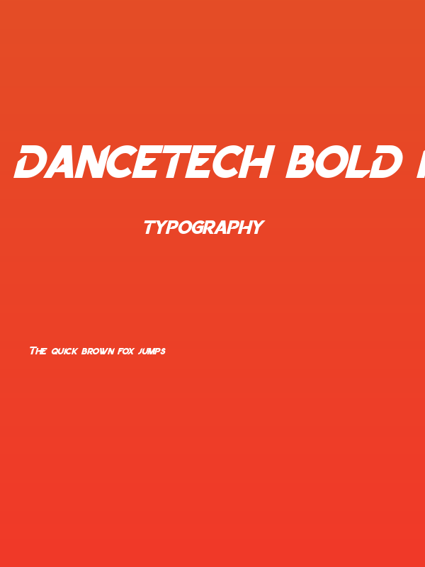 Dancetech Bold Italic Poster