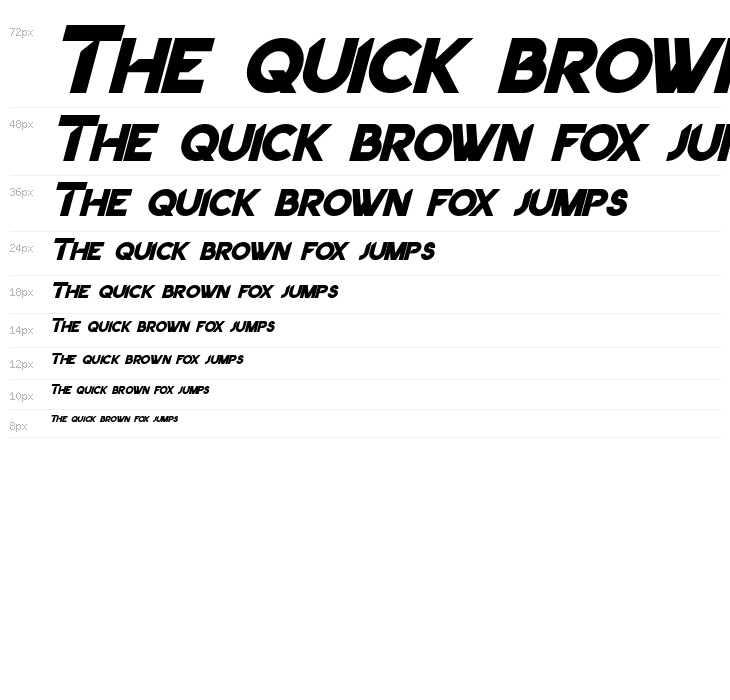 Dancetech Bold Italic Waterfall