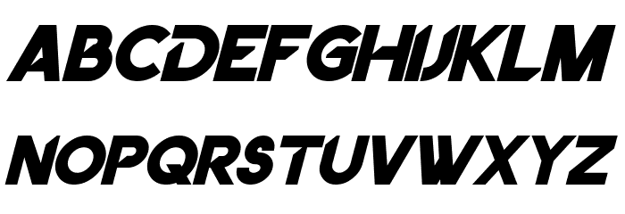 Dancetech Bold Italic Font LOWERCASE