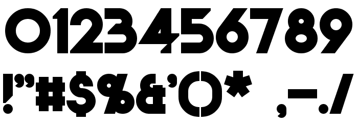 Dancetech Bold Font OTHER CHARS