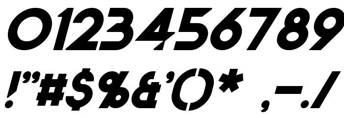 Dancetech Italic Font OTHER CHARS