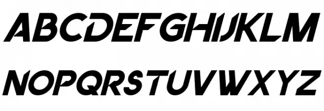 Dancetech Italic Schriftart Groß