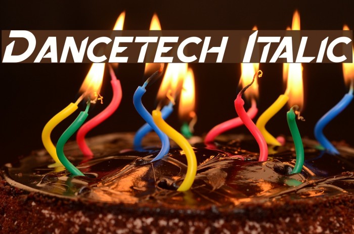 Dancetech Italic Font examples