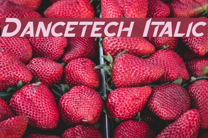Dancetech Italic Font examples