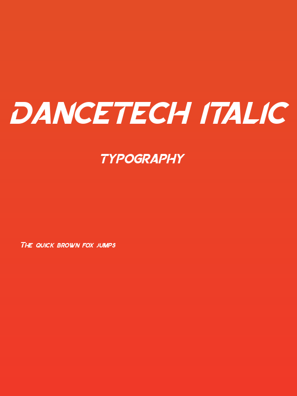 Dancetech Italic Poster