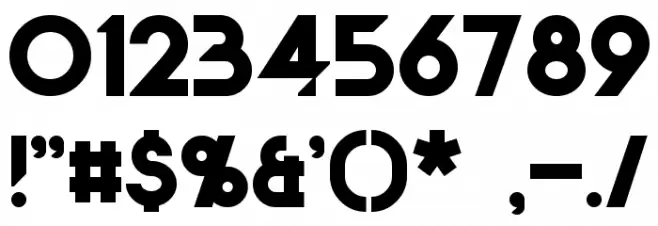 Dancetech Font OTHER CHARS