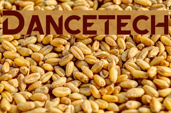 Dancetech Font examples