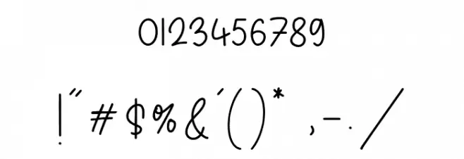 Dancing Candy Font OTHER CHARS