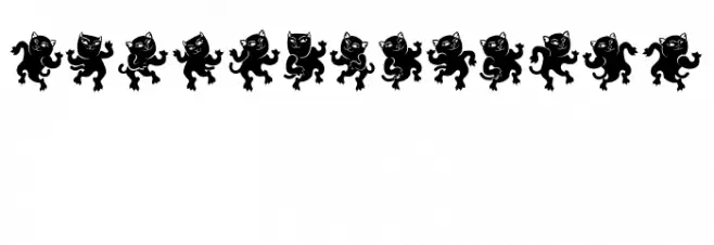 Dancing Cat Regular Шрифта ВЕРХНИЙ