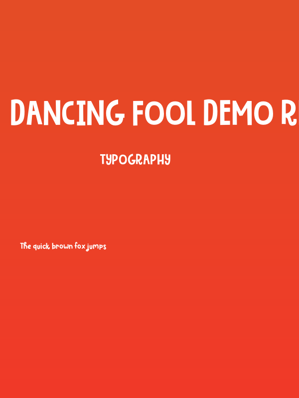 Dancing Fool DEMO Regular Poster