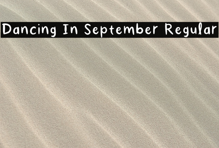Dancing In September Regular Example 2