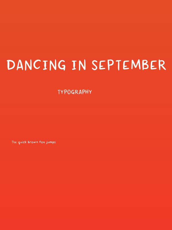 Dancing In September Regular Poster
