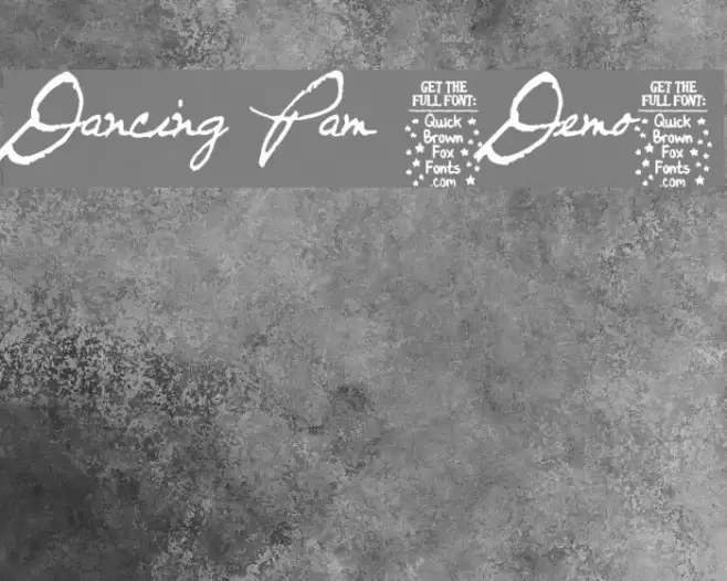 Dancing Pam [Demo] Font examples